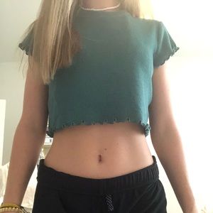 Me to We green crop top